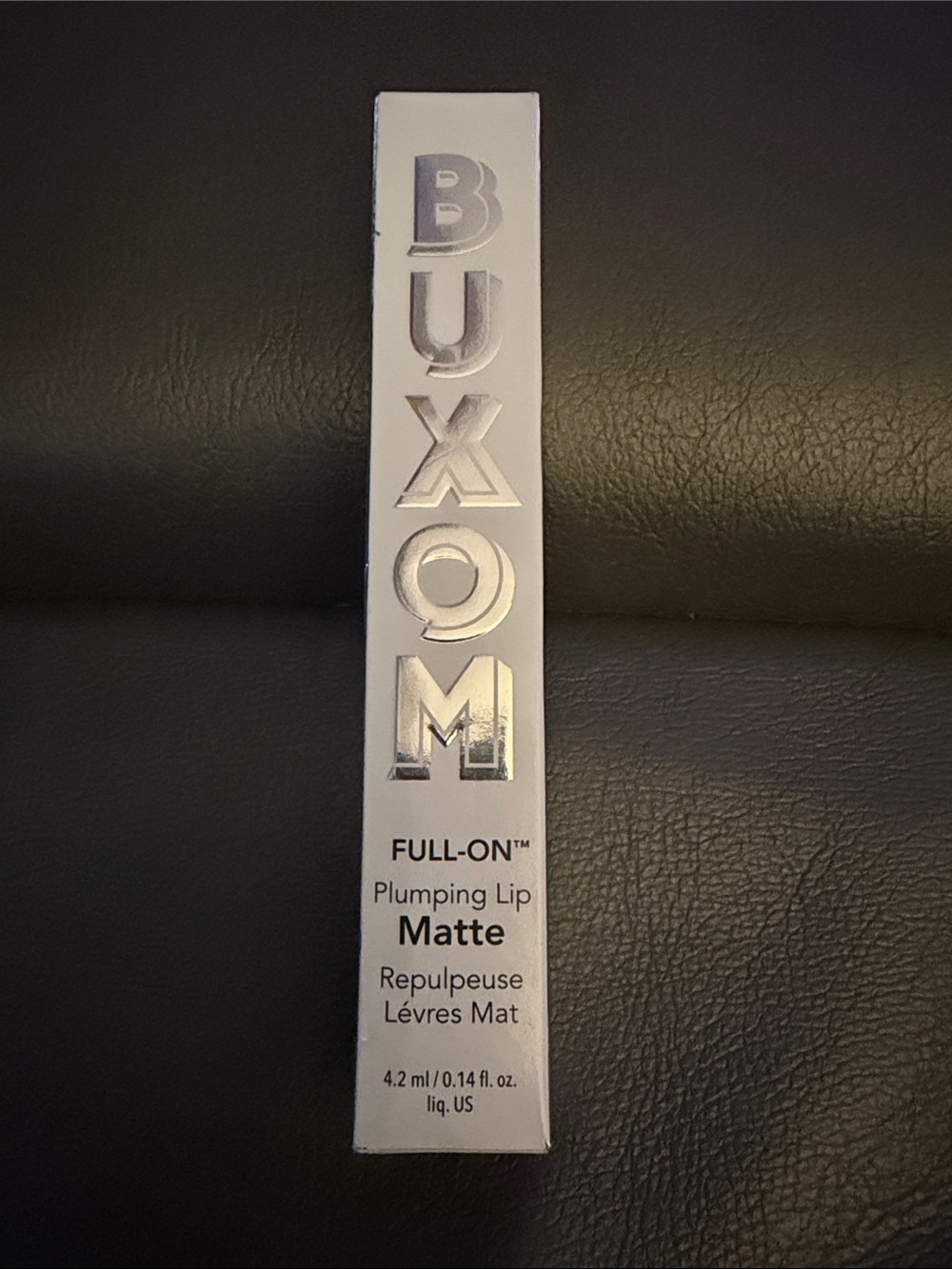 Buxom Matte Plumping Lip Gloss Box in White and Silver